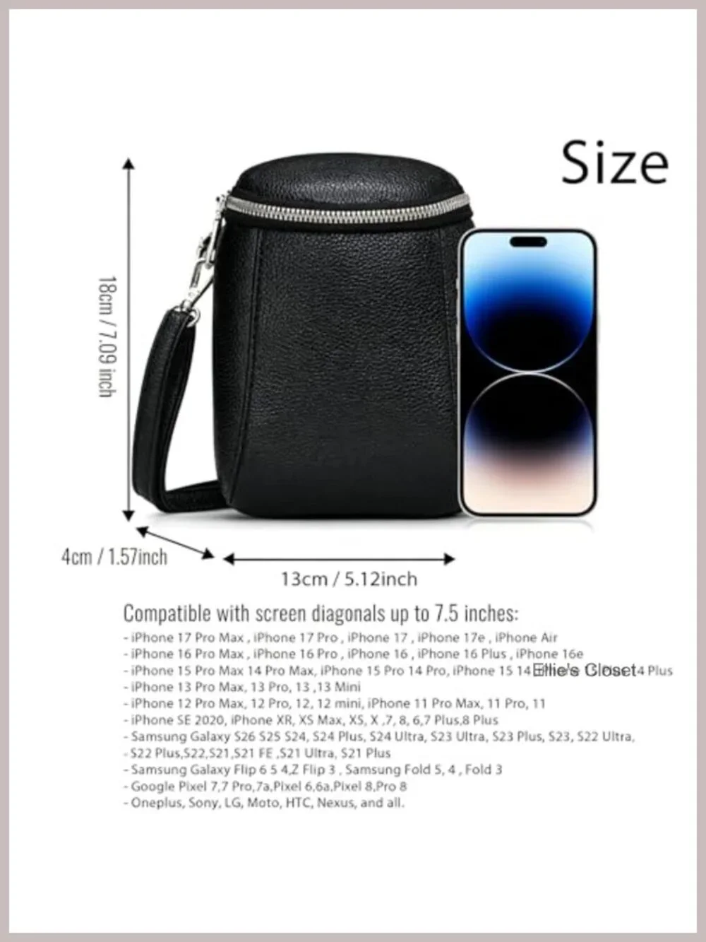 Small Crossbody Bag for Women PU Leather Mini Shoulder Bag Wallet Phone Pouch
